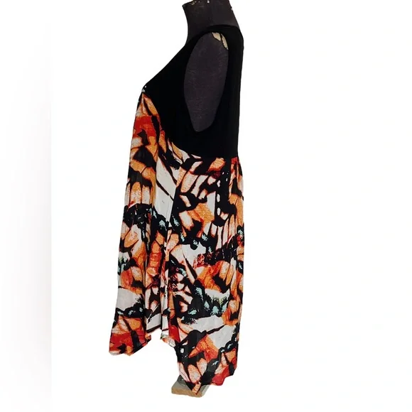 Taking Shape Womens Sleeveless Tunic Blouse Sheer Animal Print Plus Sz S / 16 - Picture 4 of 8